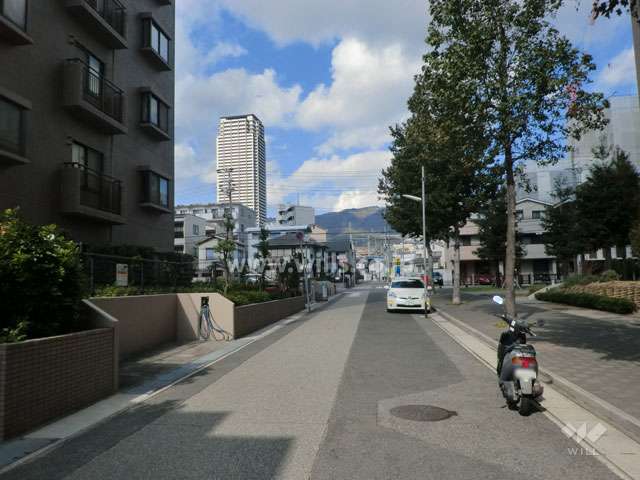 敷地東側の前面道路