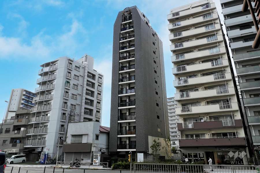 メインステージ入谷の外観（東側から）