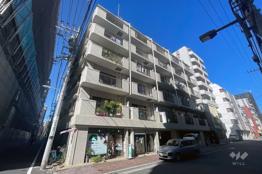 中銀上野小島マンシオンの外観（南西側から）