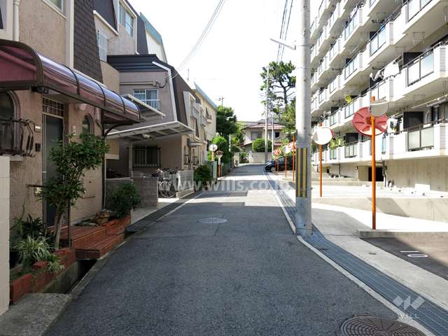敷地北側の前面道路
