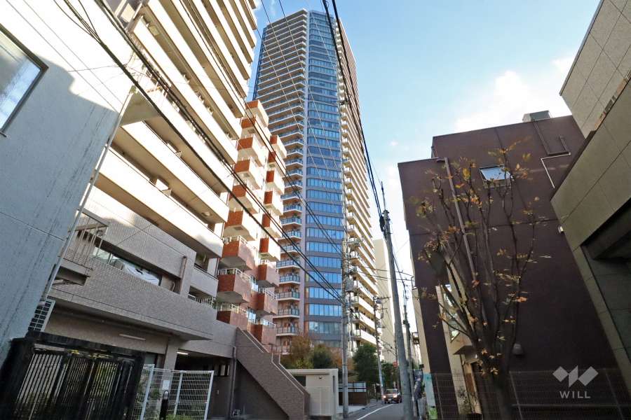 ブリリアタワー上野池之端の外観（北西側から）