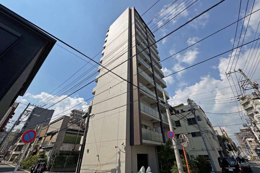 ライジングプレイス浅草ノースの外観（南東側から）