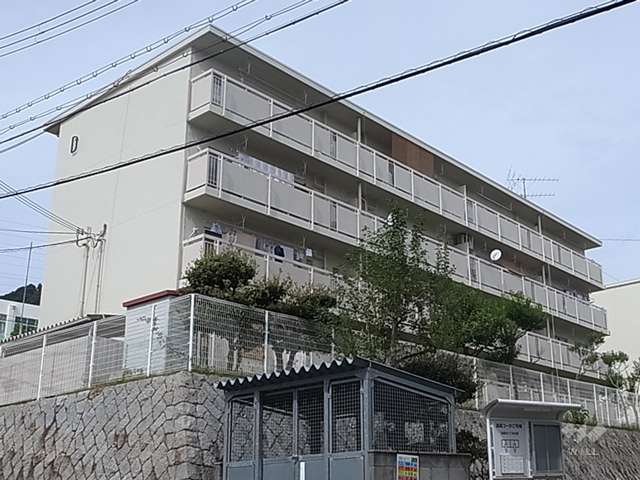 渦森コーポD棟の外観（南西側から）