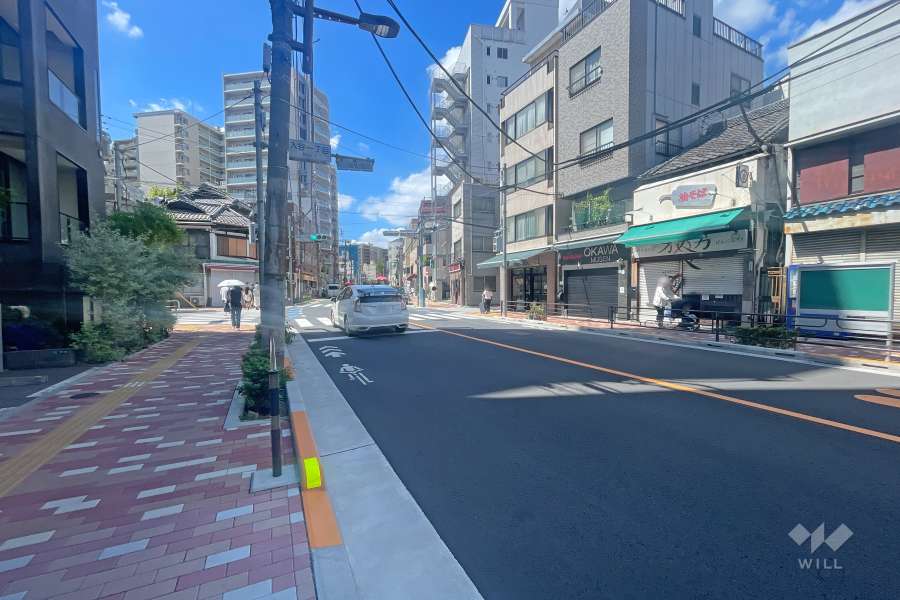 敷地北側の前面道路（東側から）