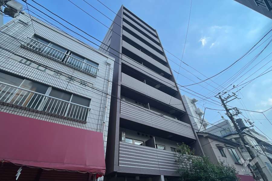 フュージョナル浅草ドゥエの外観（北西側から）