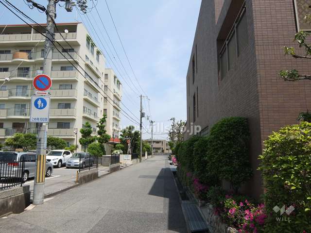 敷地南東側前面道路（南西側から）