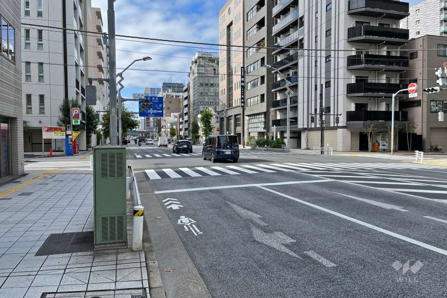敷地南側の前面道路（東側から）