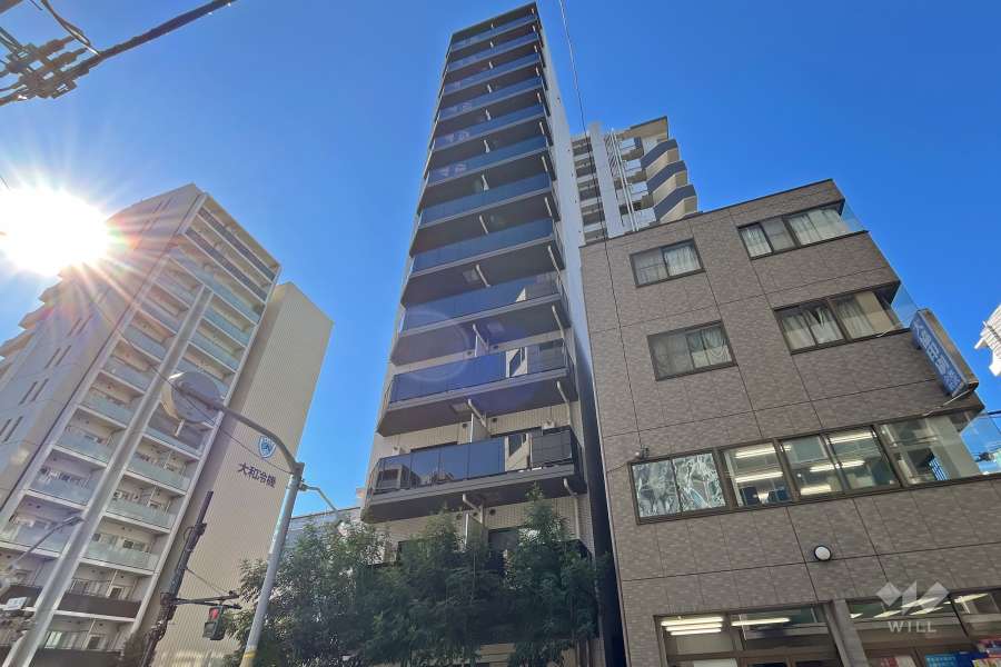ステージグランデ秋葉原の外観（東側から）