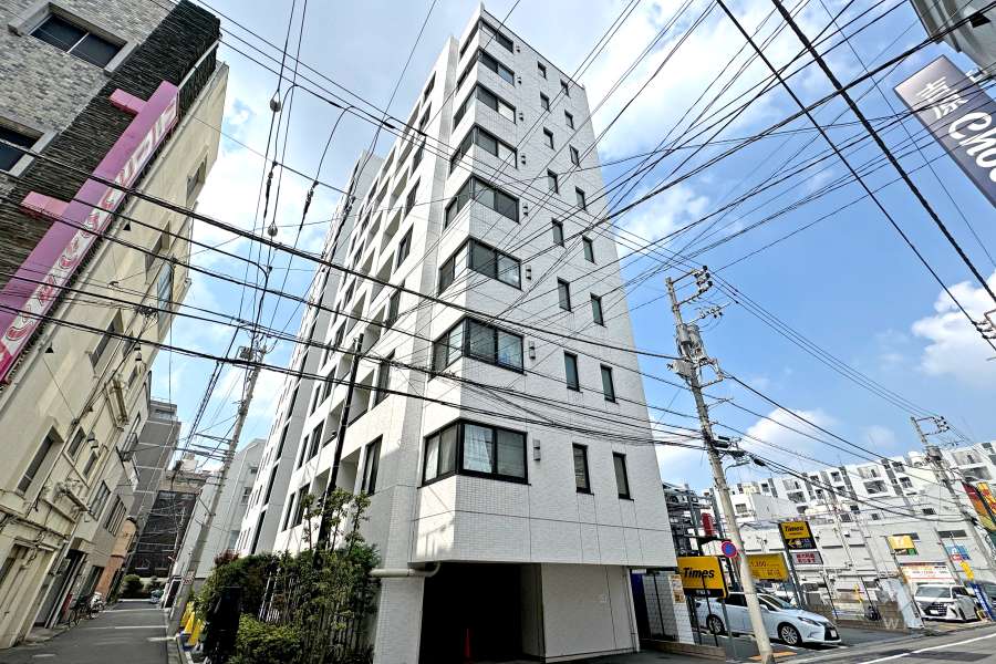 プレジール入谷の外観（南側から）