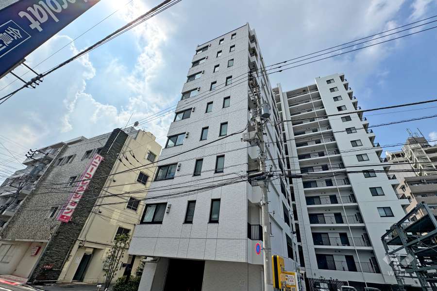 プレジール入谷の外観（東側から）