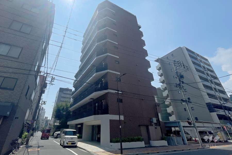 プレールドゥーク浅草4の外観（北東側から）