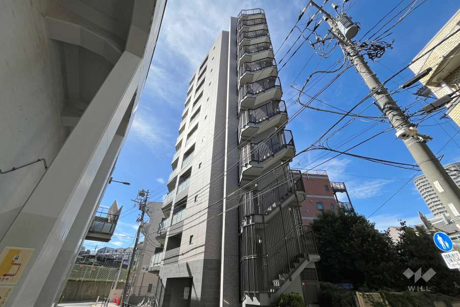 クラスタ台東根岸の外観（南東側から）