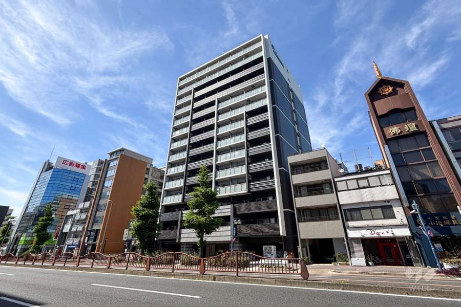 プレサンス広小路通今池の外観（南西側から）