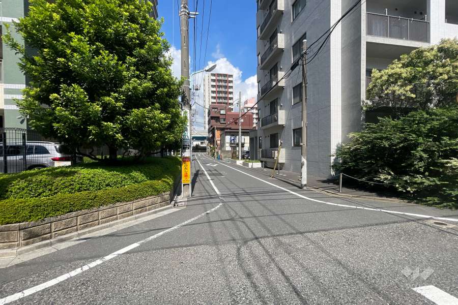 敷地北東側の前面道路