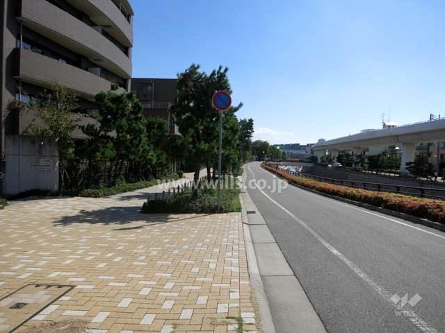 敷地西側の前面道路