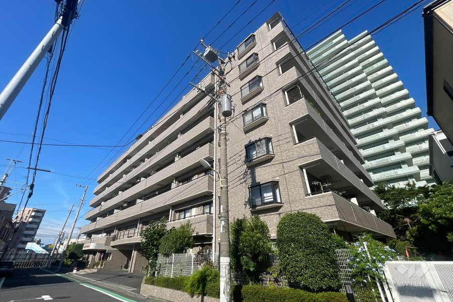 ライオンズマンション葛飾渋江公園の外観（南西側から）