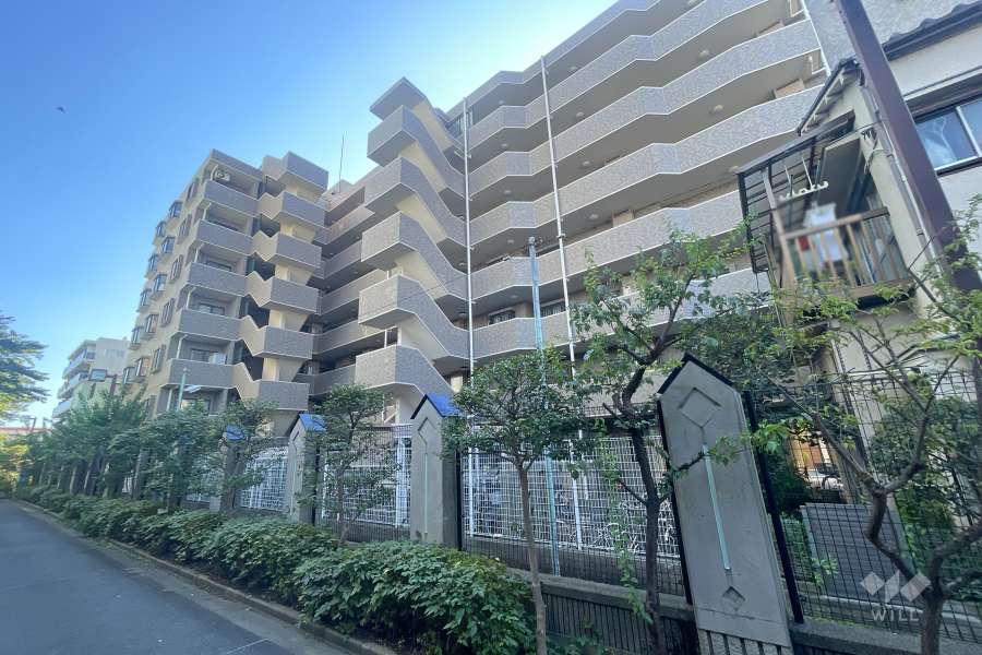 ライオンズマンション葛飾渋江公園の外観（北東側から）