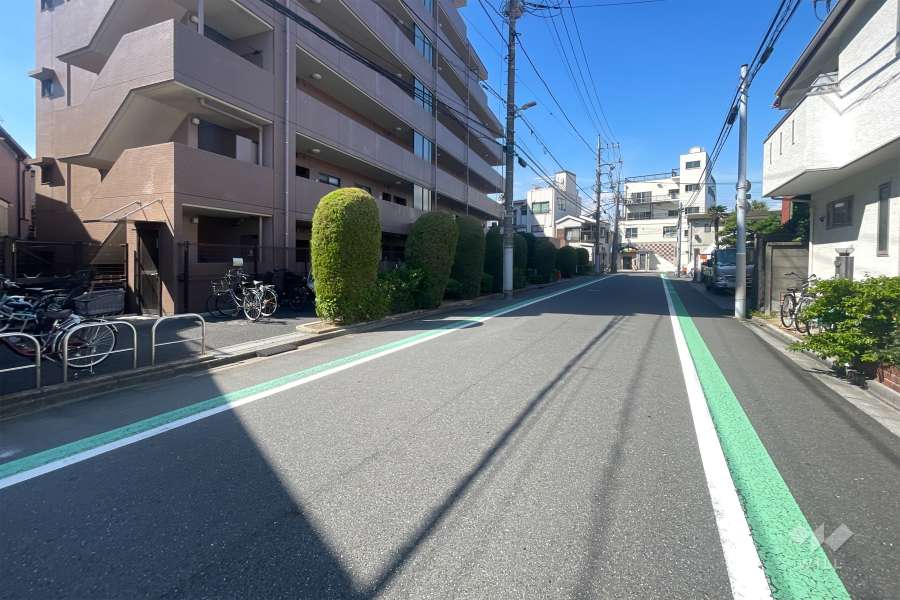 敷地東側の前面道路