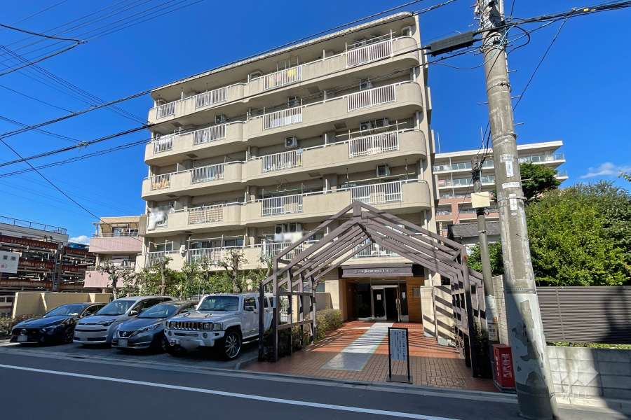 ライオンズマンションお花茶屋の外観（南東側から）