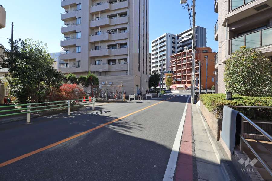 敷地南側の前面道路(東側から)