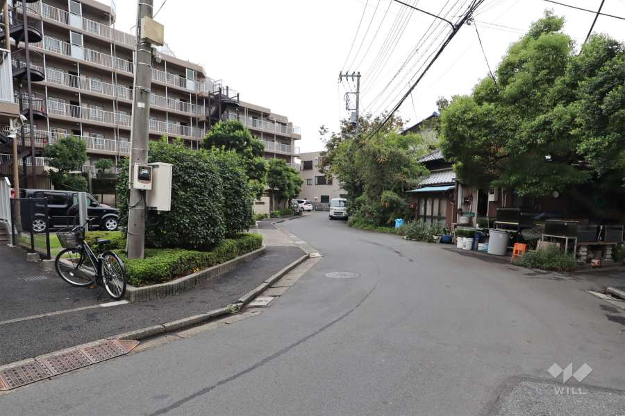 敷地北側の前面道路(東側から)