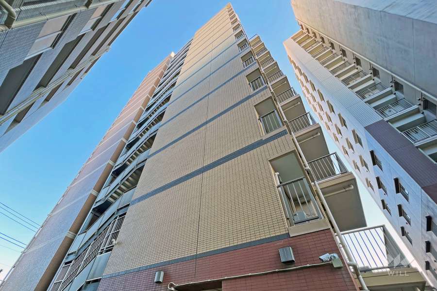 ベルメゾン亀有ヴィマルシェの外観（北西側から）