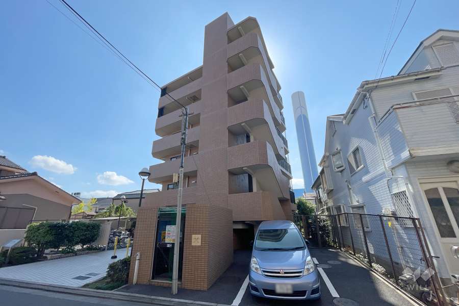 コスモ金町ガーデンコートの外観（北西側から）