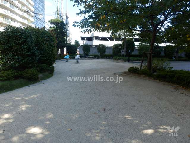 敷地に隣接する小さな公園