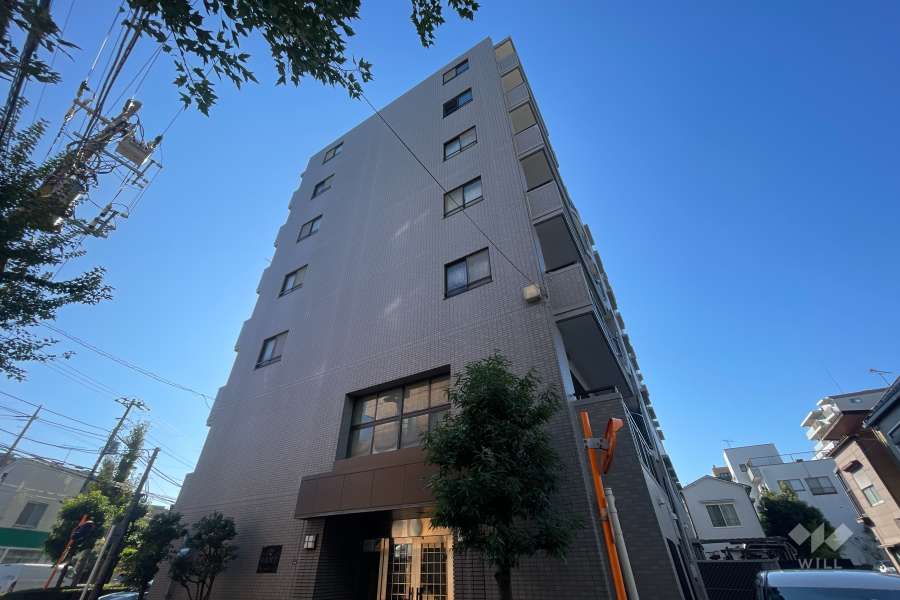 コスモ柴又駅前の外観（北西側から）