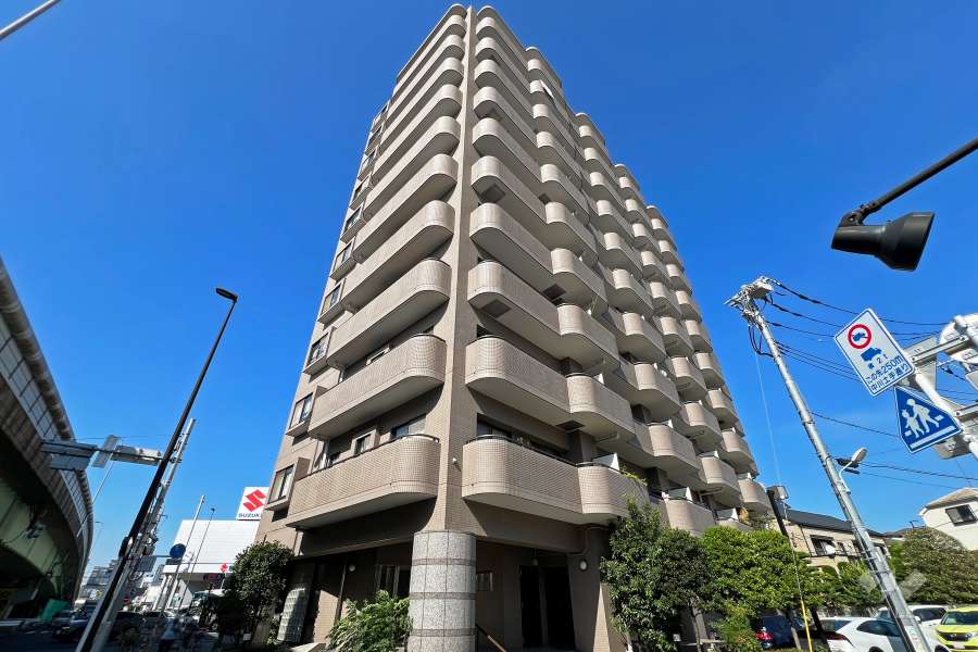 レクセル青戸の外観（南西側から）