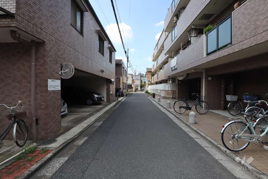 敷地北側の前面道路（東側から）
