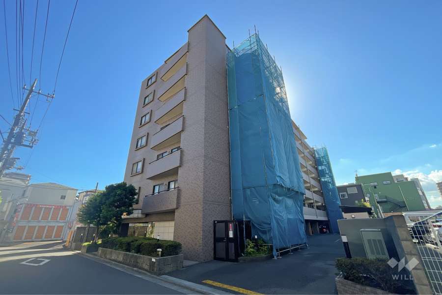 ライオンズマンションお花茶屋第5の外観（北東側から）
