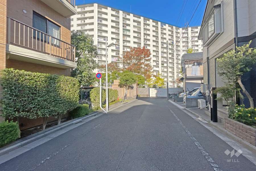 敷地東側の前面道路（南側から）