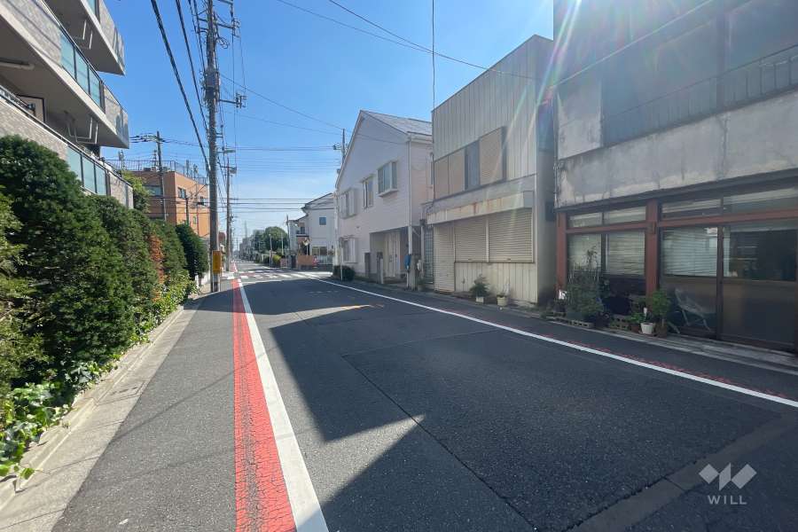 敷地南西側の前面道路　