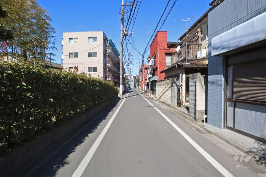 敷地北側の前面道路（東側から）
