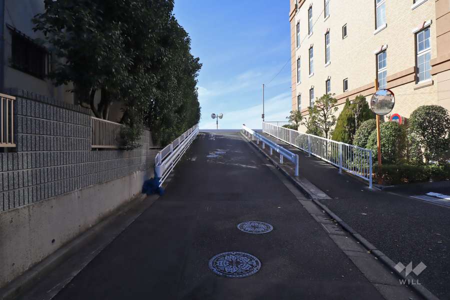 敷地南側の前面道路（東側から）