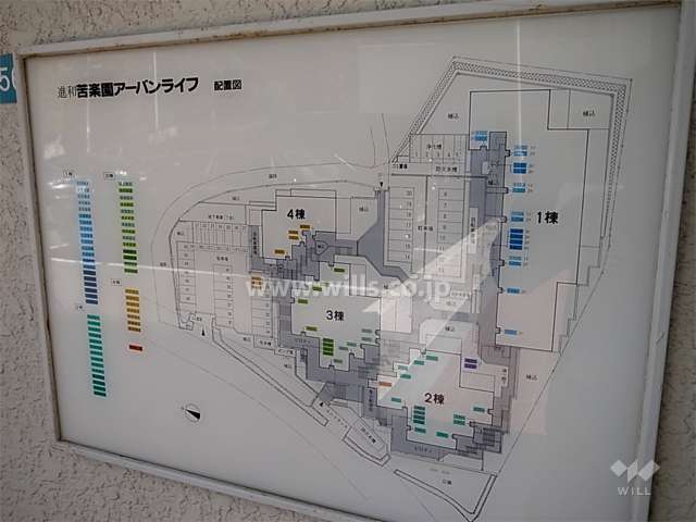 進和苦楽園アーバンライフの敷地配置図