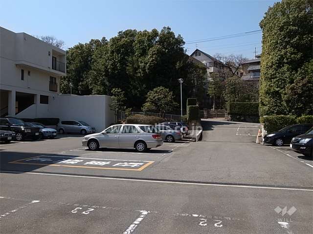 敷地北側にある敷地内駐車場（平面式）