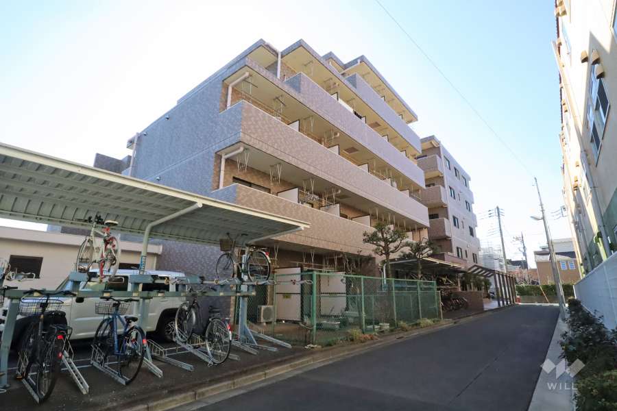 オリンポス四ツ木の外観（北西側から）