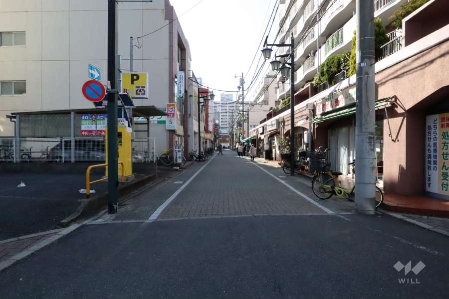 敷地南側の前面道路(東側から)