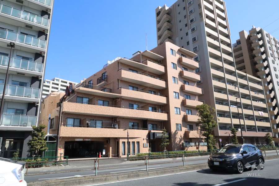 ライオンズマンション青戸第5の外観(北西側から)