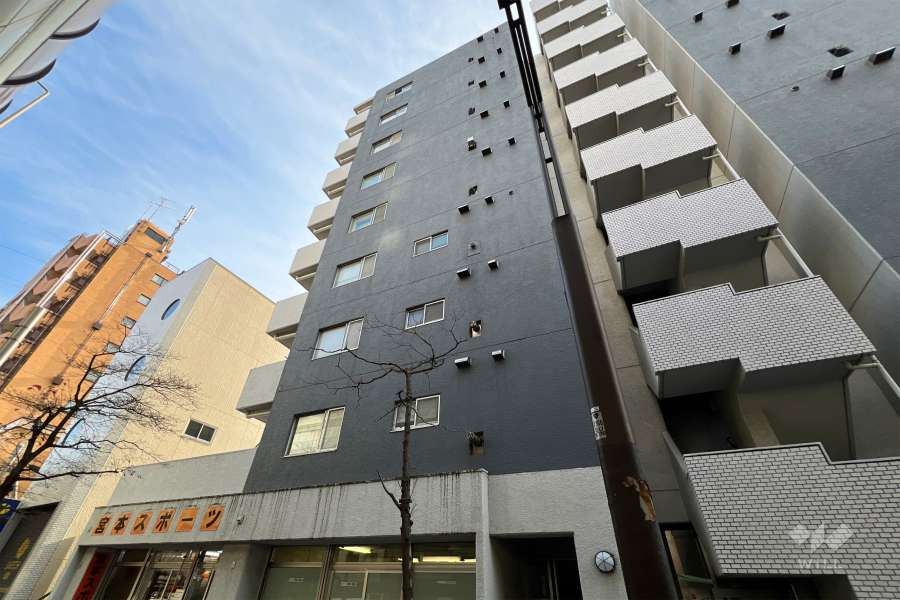 金町ハイツ（金町3丁目）の外観（北西側から）