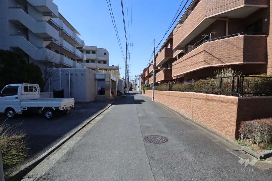 敷地南側の前面道路(東側から)