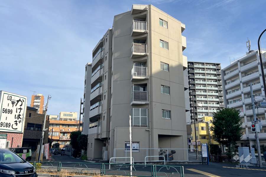 金町ハイツ（東金町4丁目）の外観（南西側から）