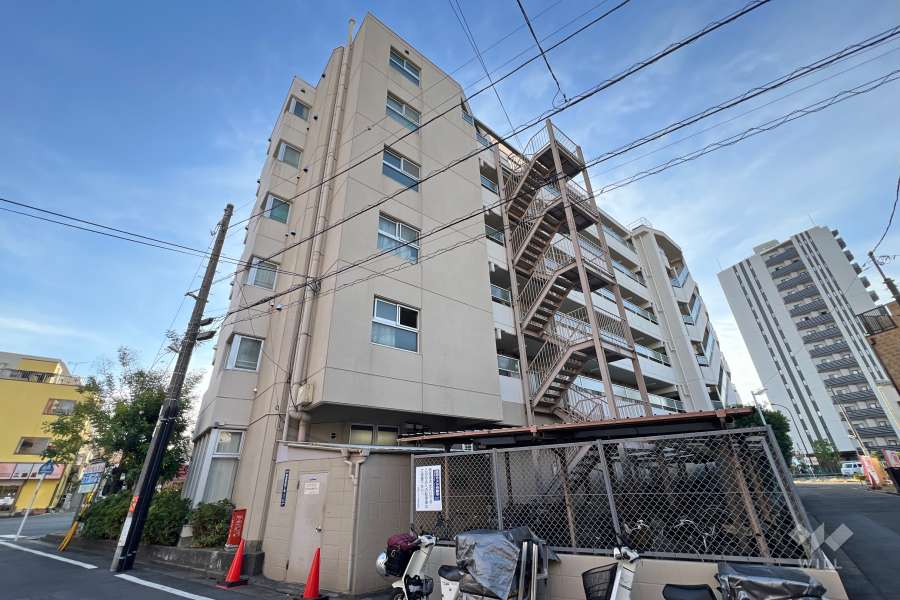 金町ハイツ（東金町4丁目）の外観（北西側から）