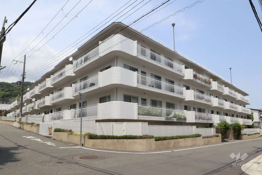 エステート岡本の外観（南西側から）