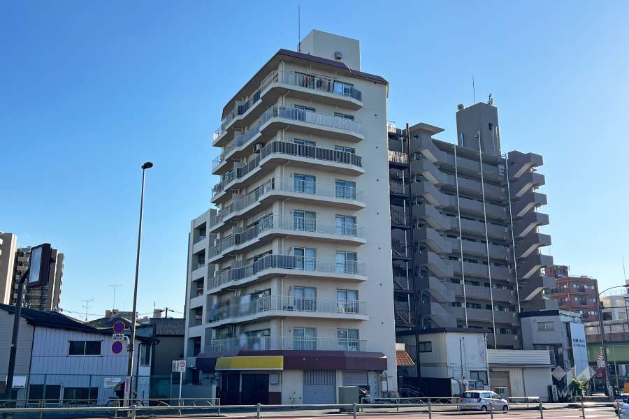 青戸ダイヤモンドパレスの外観（北側から）