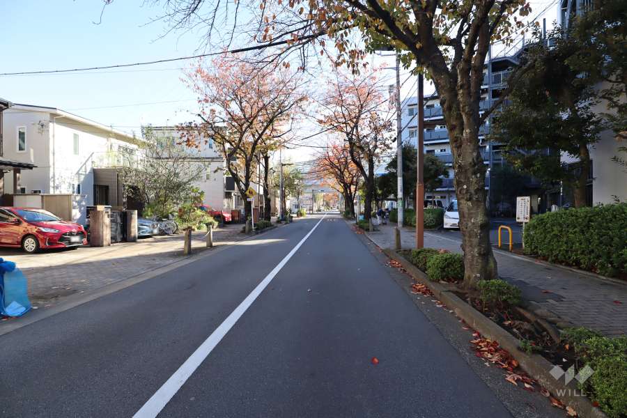 敷地北側の前面道路　