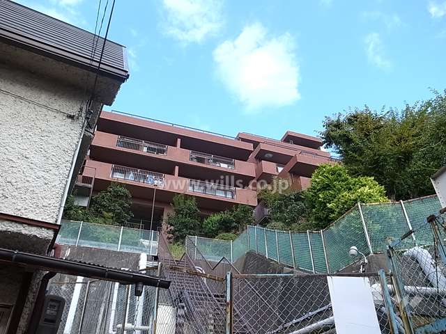 カトレア岡本壱番館の外観（南西側から）
