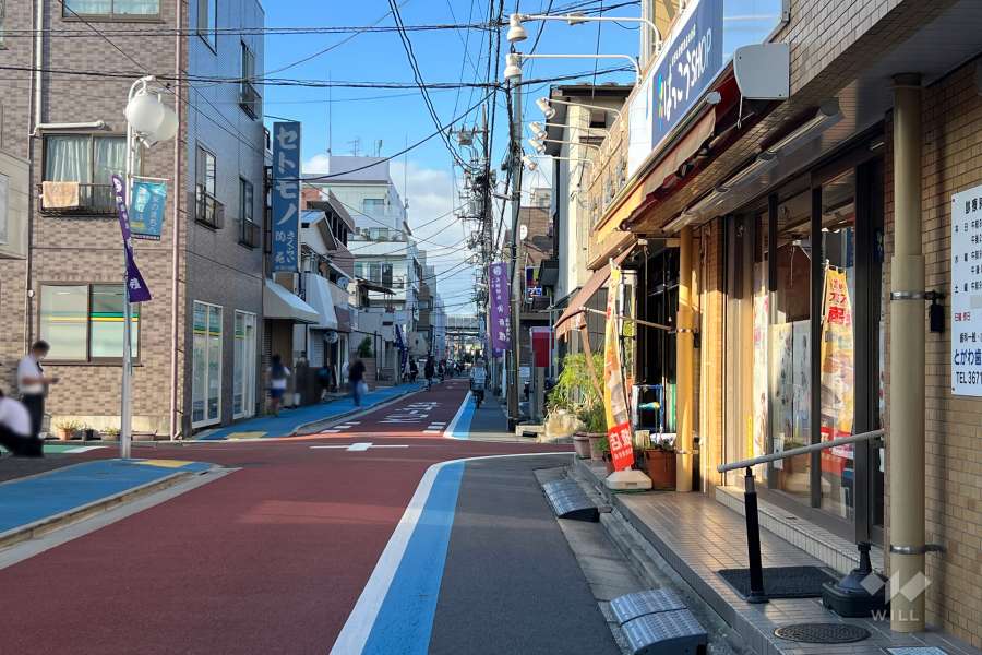 敷地西側の前面道路（南側から）